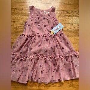 New w/ tags - Tiered sparkle dress - Cat & Jack Size XS (4/5) - pink/rose/mauve